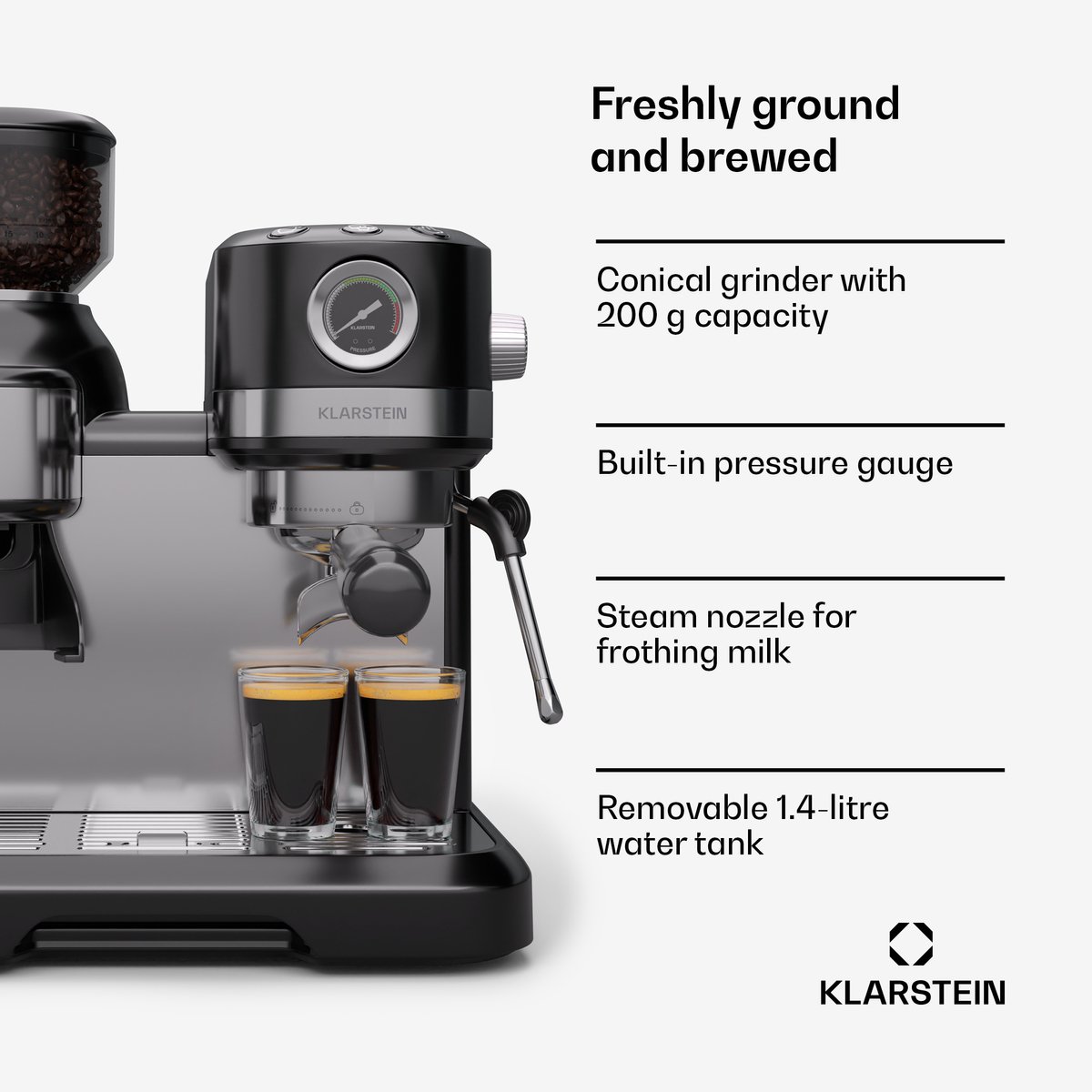 Wat vinden we goed aan de Bella Café Vintage espressomachine 1150W