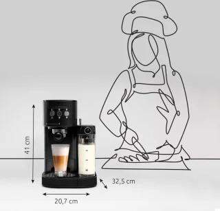 BluMill Piston Koffiemachine Mat Zwart