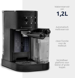 BluMill Piston Koffiemachine Mat Zwart