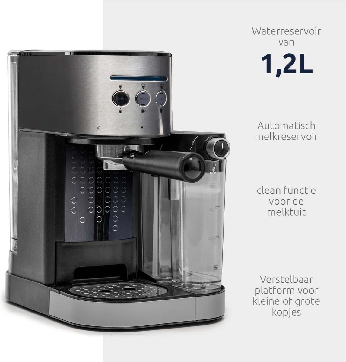 BluMill Piston Koffiemachine Zilver