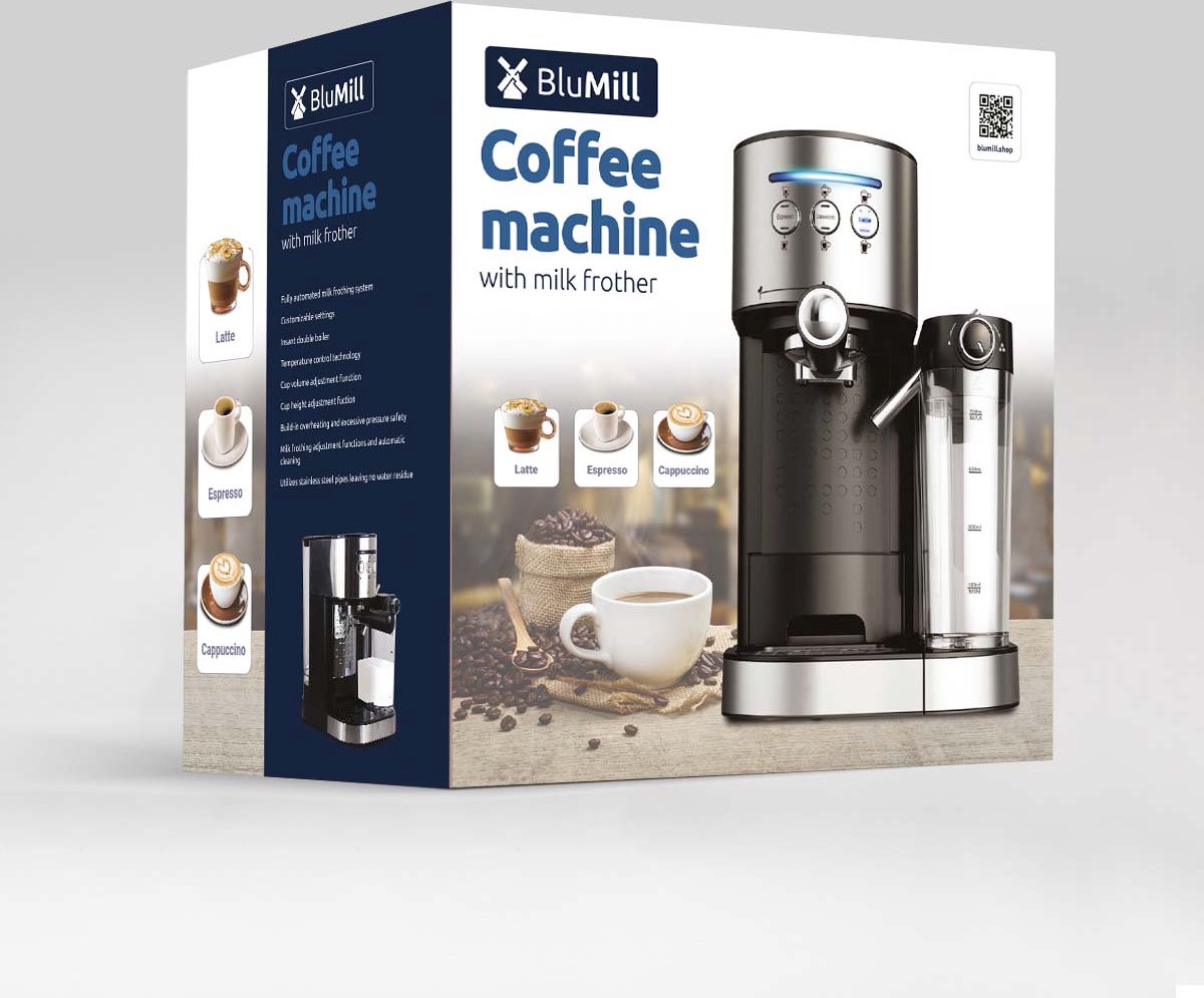 BluMill Piston Koffiemachine Zilver