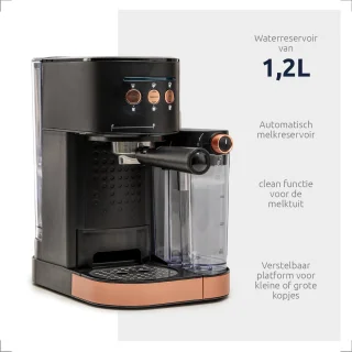 Blumill Piston Koffiemachine Zwart Rosé