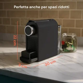 Capsule-espressomachine eenkops zwart