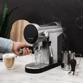 CHiATO Luna Style Espresso Machine Silver