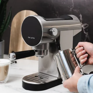CHiATO Luna Style Espresso Machine Silver