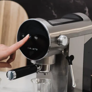CHiATO Luna Style Espresso Machine Silver