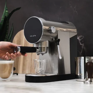 CHiATO Luna Style Espresso Machine Silver