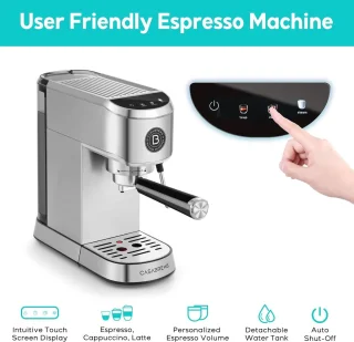 Compact Roestvrijstalen Cappuccino-espressomachine