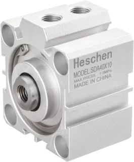 Compacte aluminium dubbelwerkende luchtcilinder 40 x 10 mm