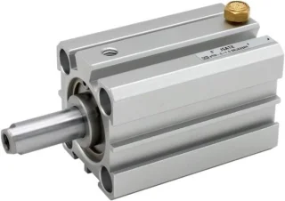 Compacte cilinder, enkelwerkend, 12 mm slag, zilver