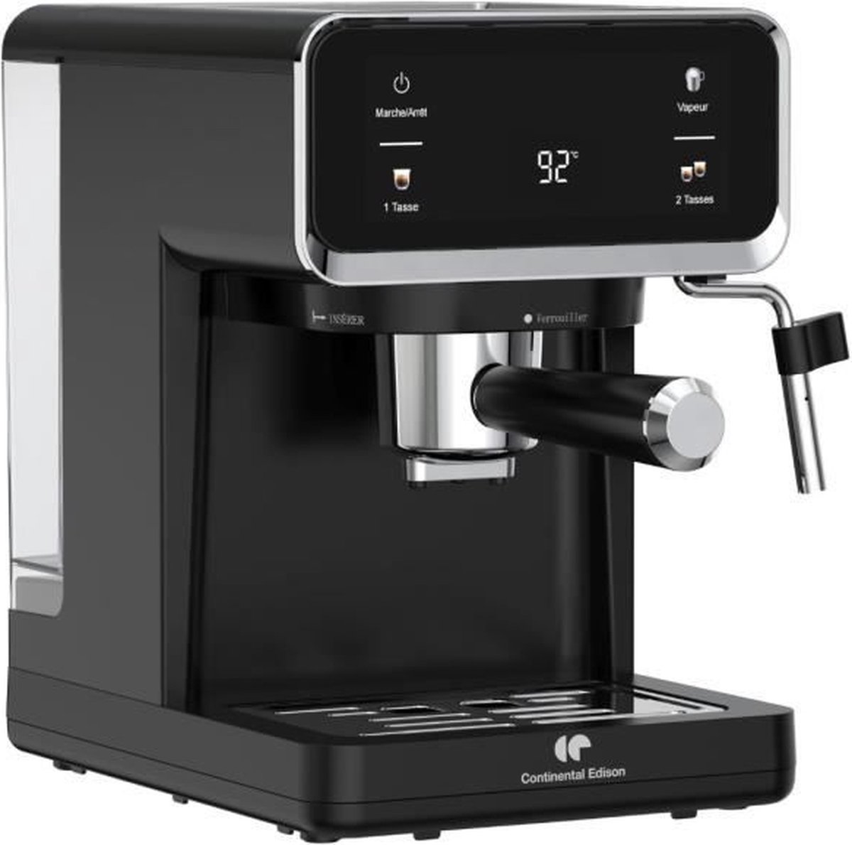 De CONTINENTAL EDISON CEME19B Espressomachine Zwart in één oogopslag