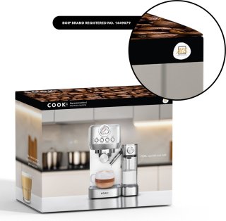 COOK-IT Espressomachine 20 Bar Pistonmachine RVS