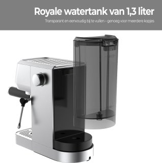 COOK-IT Espressomachine Piston RVS 1,3L