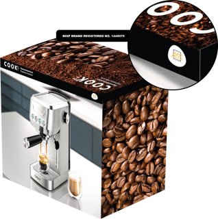 COOK-IT Espressomachine Piston RVS 1,3L