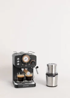 CREATE THERA RETRO espressomachine + CREATE MILL PRO koffiemolen - Zwart