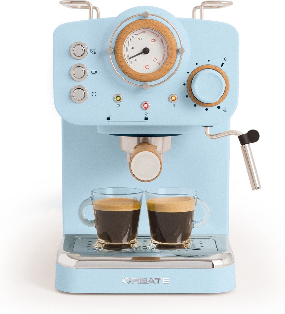 De CREATE THERA RETRO Express Koffiemachine Gemalen Koffie in één oogopslag