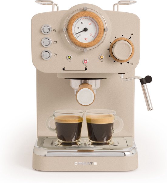 CREATE THERA RETRO Express Koffiemachine Gemalen Koffie review