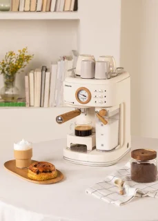 CREATE THERA RETRO PRO Espressomachine 20bar Gebroken Wit