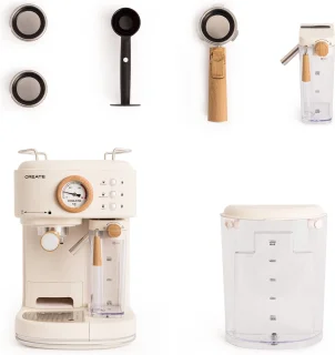 CREATE THERA RETRO PRO Espressomachine 20bar Gebroken Wit
