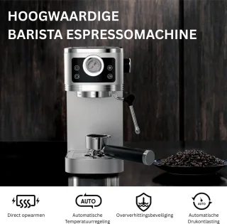 DailySupplies Espressomachine Zilver/Zwart