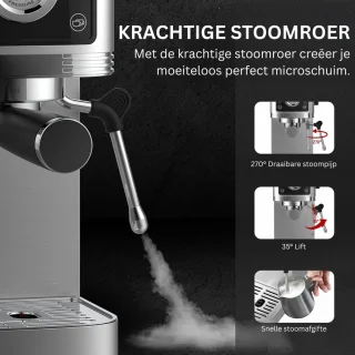 DailySupplies Espressomachine Zilver/Zwart