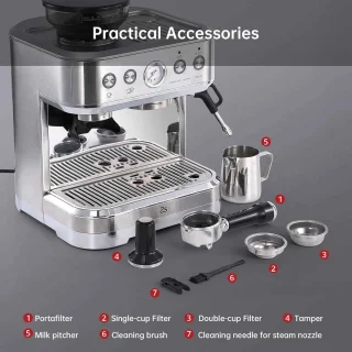 De Warenloods - RVS Piston Espressomachine