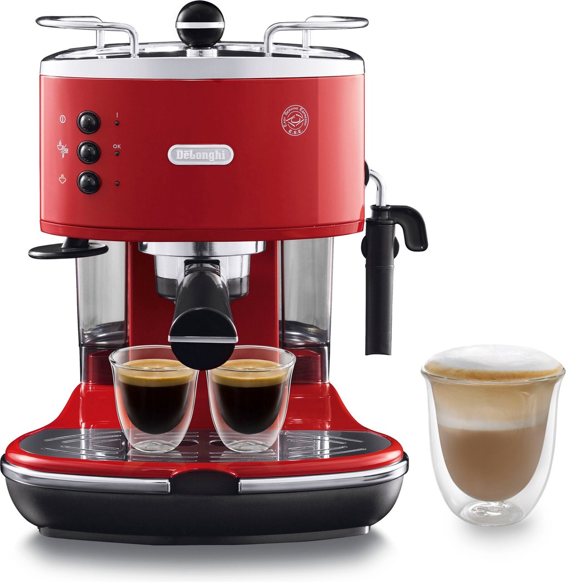 De DeLonghi 311.R Pistonmachine Rood in één oogopslag