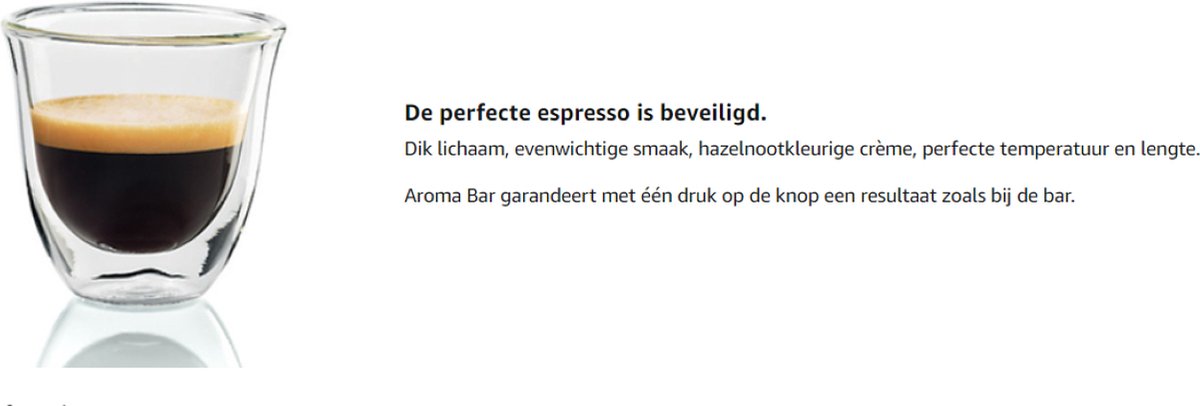 De’Longhi Dinamica Ecam Aroma Bar Volautomatische Espressomachine ECAM359.57.TB