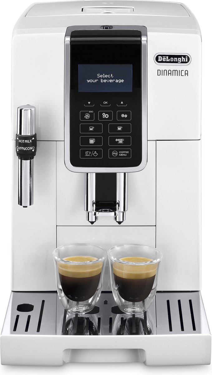 De De'Longhi Dinamica ECAM350.35.W espressomachine wit in één oogopslag