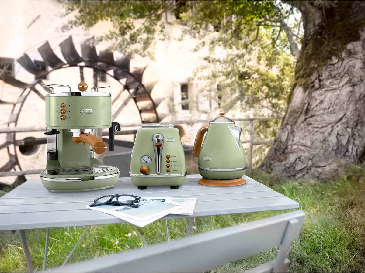 De'Longhi Icona Vintage ECOV 311.GR Espressomachine Limegroen