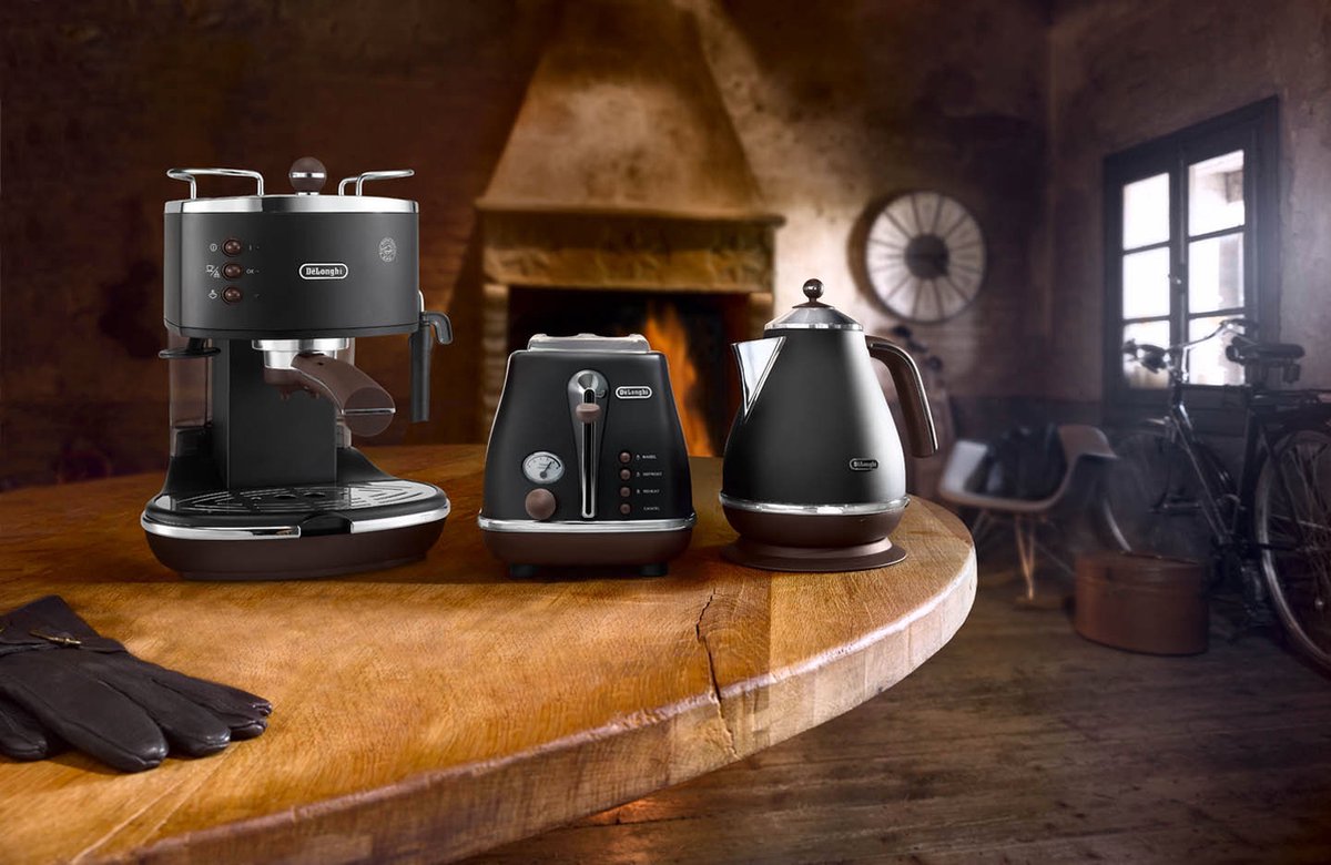 De'Longhi Icona Vintage ECOV311.BK Espressomachine Zwart