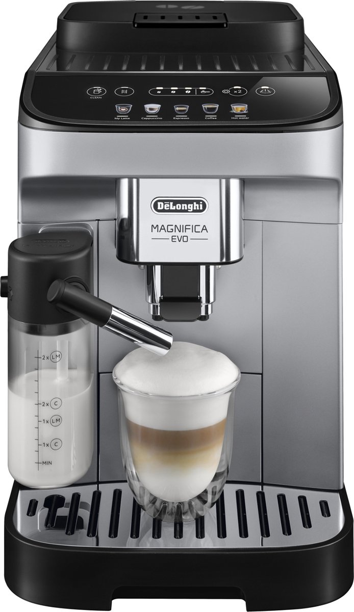 De De'Longhi Magnifica Evo ECAM290.61.SB espressomachine zilver/zwart in één oogopslag