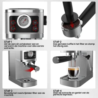 Dewelling CM1660 Semi-automatische espressomachine