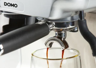 DOMO DO725K Pro Piston Espressomachine RVS/Zwart