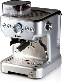 DOMO DO725K Pro Piston Espressomachine RVS/Zwart