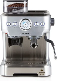 DOMO DO725K Pro Piston Espressomachine RVS/Zwart
