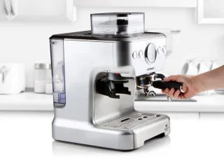 DOMO DO725K Pro Piston Espressomachine RVS/Zwart