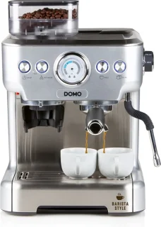 DOMO DO725K Pro Piston Espressomachine RVS/Zwart