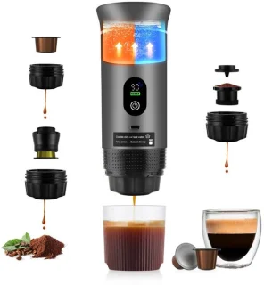 Draagbare espressomachine 3-in-1 - grijs