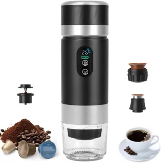 Draagbare espressomachine 3-in-1 - zwart