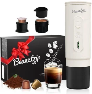 Draagbare espressomachine voor NS-capsules en gemalen koffie