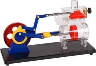Dubbelcilinder stoommachinemodel - Demonstratiemodel