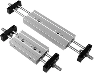 Dubbele zuigerstang pneumatische cilinder