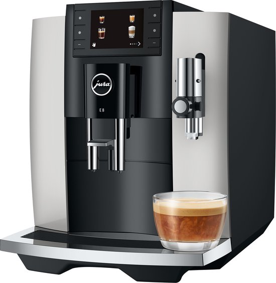 JURA E8 Platina EC — elegante volautomaat voor thuisbarista's