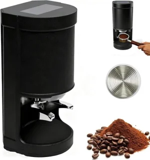 Elektrische koffietamper 58 mm zwart