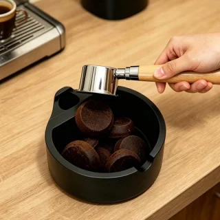Elzusha koffiemat en afklopbak set, antislip siliconen