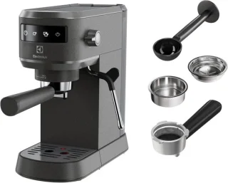 Espresso cappuccinomachine zwart inox