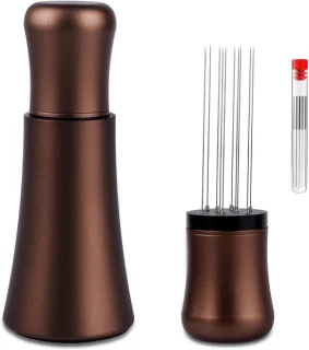 Espresso distributie tool - koffie roerder - bruin