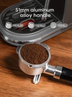 Espresso Espressomachine 20 bar met Melkopschuimer