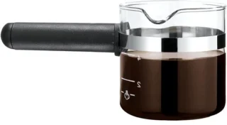 Espresso karaf universele glas 4 koppen zwart